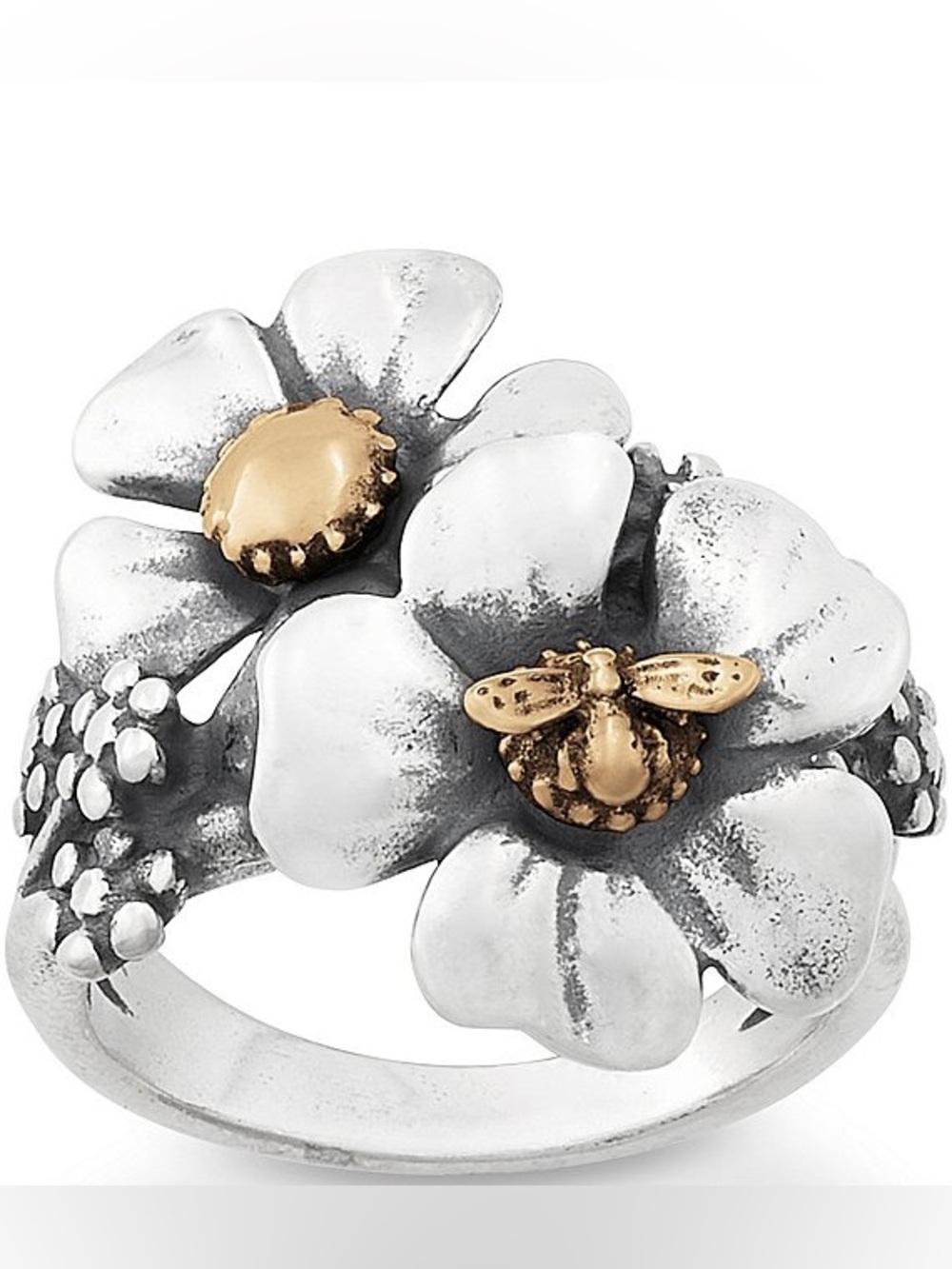Retired James Avery Blossoms and Bee Ring